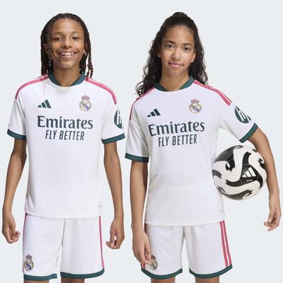 Fußballtrikot ADIDAS PERFORMANCE "REAL H JSY Y", Jungen, Gr. 164, weiß, Obermaterial: 100% Polyester, Trikots Fußballtrikot, mit Rundhalsausschnitt, mit Climacool Technologie