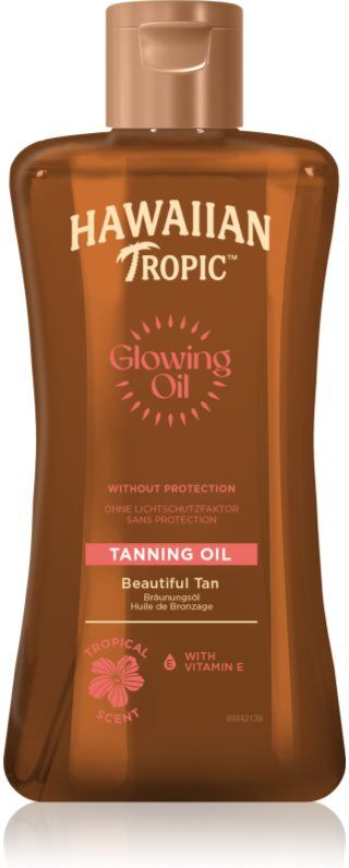 Hawaiian Tropic Glowing Oil Tanning huile pour le corps qui prolonge le bronzage 200 ml