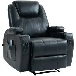CLP Sessel Galena mit Massagefunktion Kunstleder - Farbe: schwarz, Material: Kunstleder