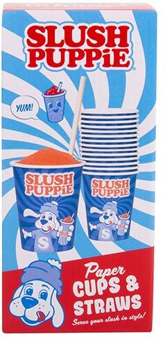 Slush Puppie Paper Cups (x 20) & Straws