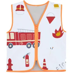 Korntex, Warnweste, Kinder Warnweste Rescue Rangers Silber/Feuerwehr CO2 Neutral XS EN 17353  ACTRESFIR (XS)