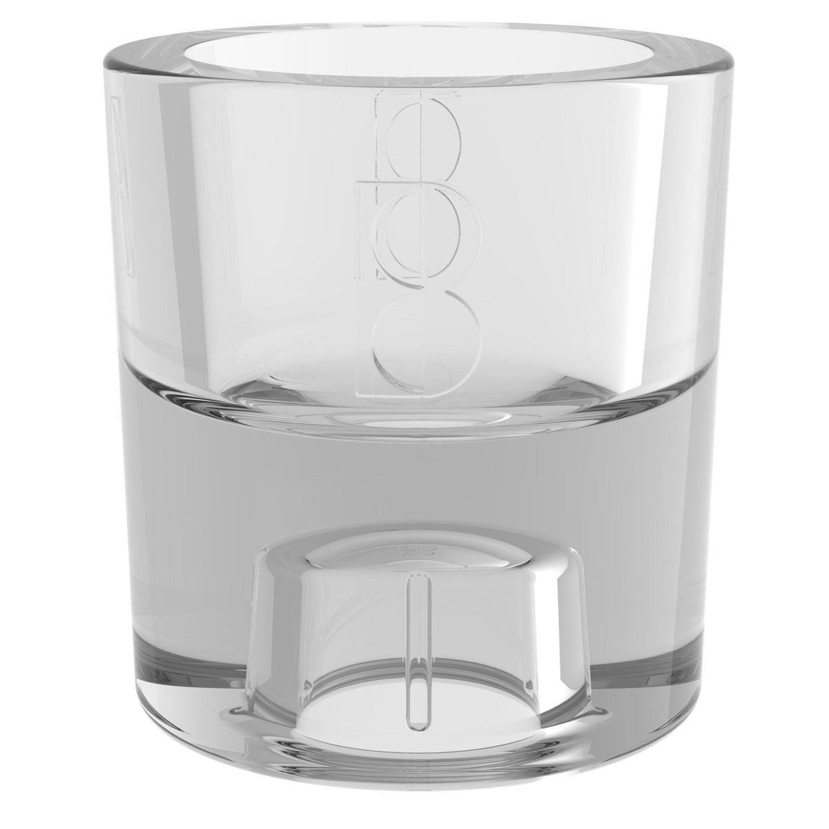 Bolsius 2-in-1 houder voor tealights en stompjes van glas, Ø61mm