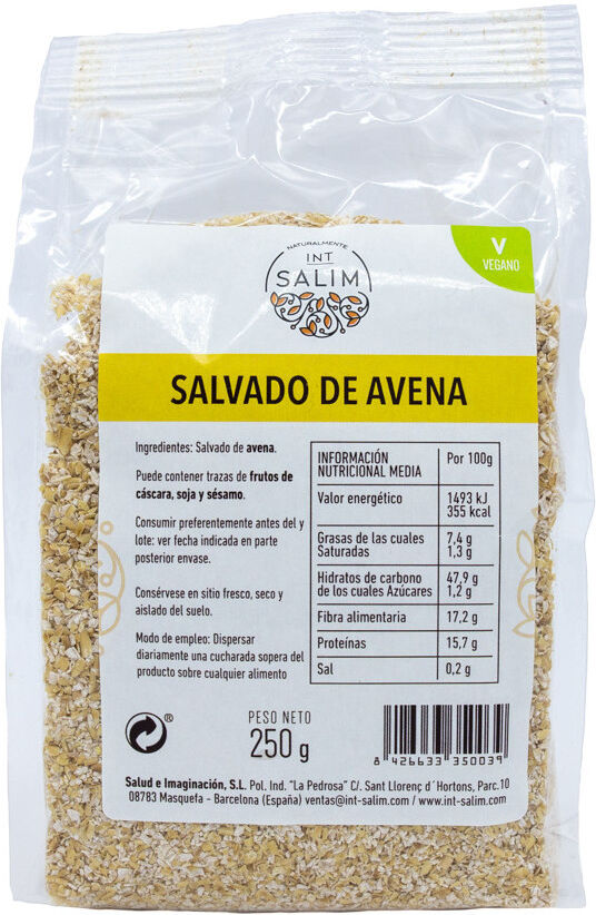 INT-SALIM Oat bran 250 Gr. 250 gr