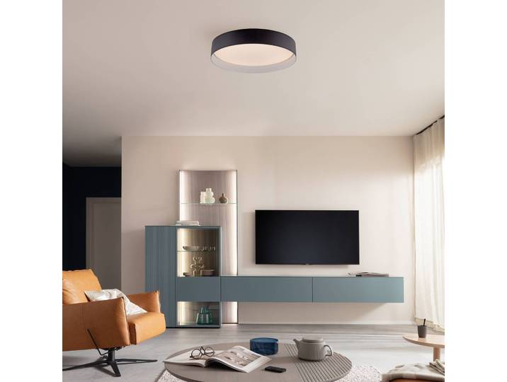 Schöner Wohnen Deckenleuchte TAVOLI, dimmbar, schwarz, für Wohn- / Esszimmer, Metall