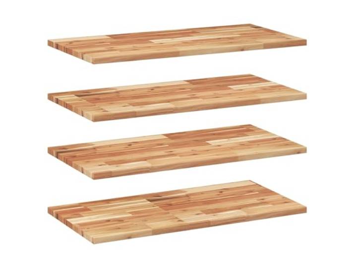 LASWWQMRF Schweberegal 4er Set 100x40 cm Massivholz Akazie Wandboard Natur-Design Wandboard aus geöltem Echtholz für Wohnzimmer und Küche, 4-teiliges Set zur flexiblen Wandgestaltung.