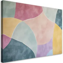 LEINWANDBILD Pastell Retro Abstraktion 120x80cm