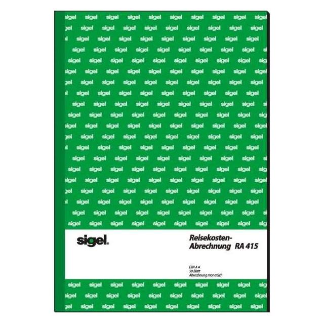 Sigel Formularbuch "Reisekostenabrechnung", A4, 50 Blatt (50x) (RA415)
