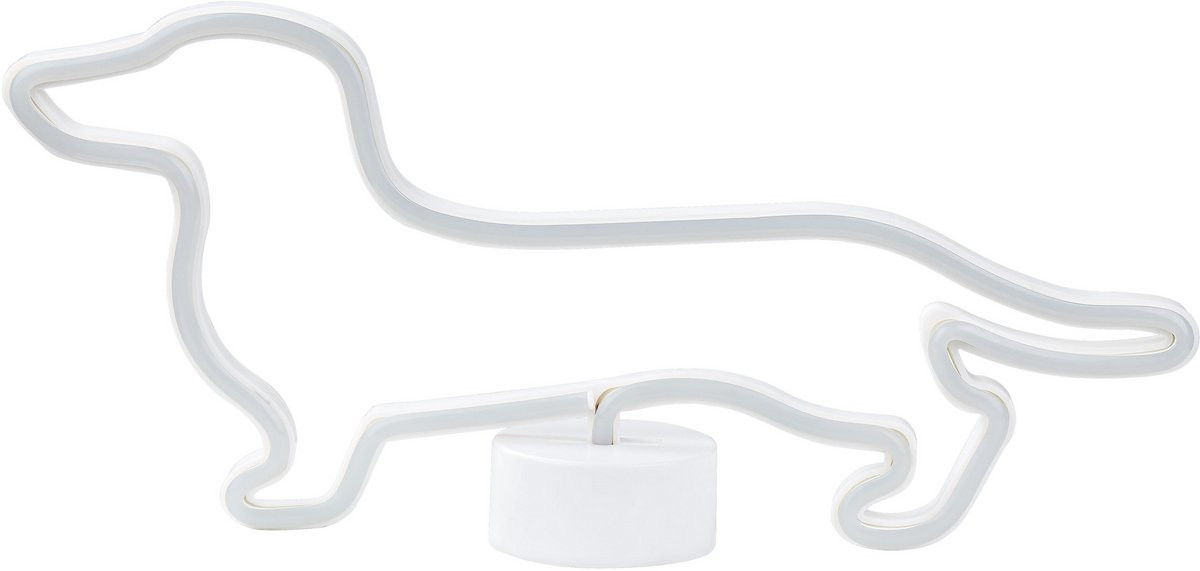 Beliani Francis LED neon bord hond decoratie lamp blauw
