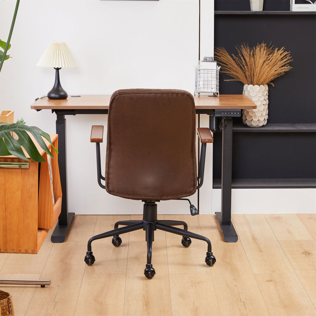 ClassicLiving Office Chair Brown 68.5cm W X 68.5cm D