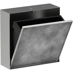 hansgrohe XtraStoris Rock Abfalleimer, Einbau, befliesbare Tür, 390x100x390mm, 4 Liter Inhalt, 56089800, Farbe: Edelstahl gebürstet