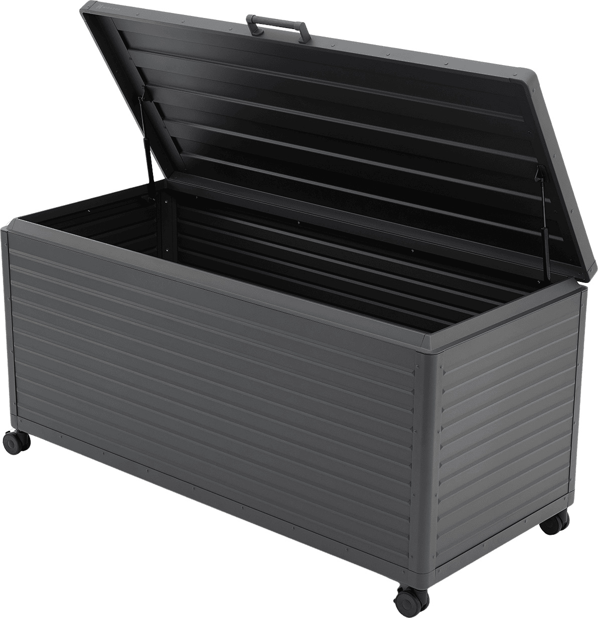 MIRADOR Auflagenbox 1064 Liter Gartentruhe Aluminium Anthrazit Kissenbox fur Garten Balkon