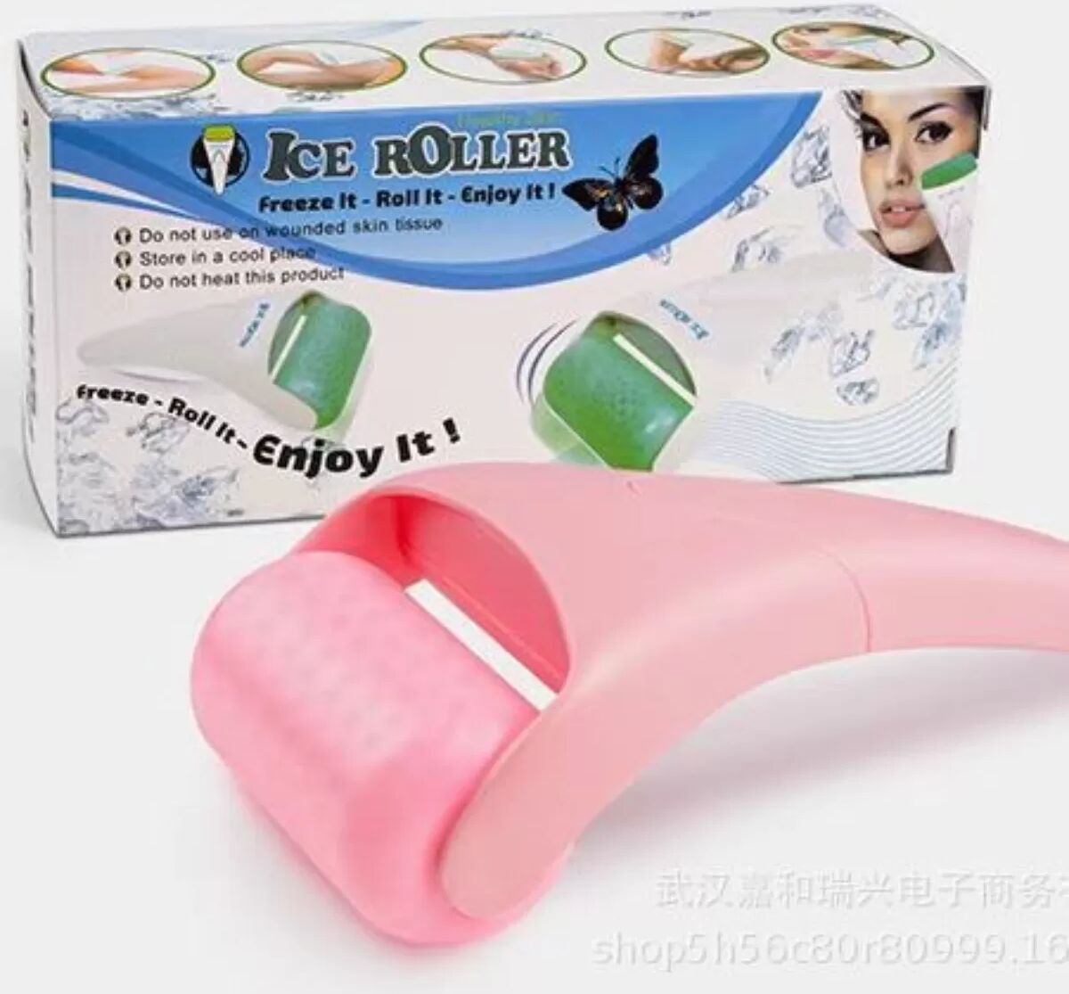 INF Ice Roller Facial Massager - Pink ABS Ice Roller for Face and Eye Cooling, Reduce Puffiness and Soothe Puffiness
