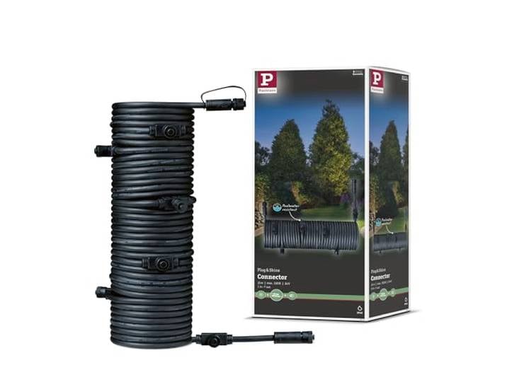 Paulmann 93931 Outdoor Plug&Shine Câble 15m 1 in-7 out\, IP68\, 2x1\,5qmm H07RN-F\, Noir