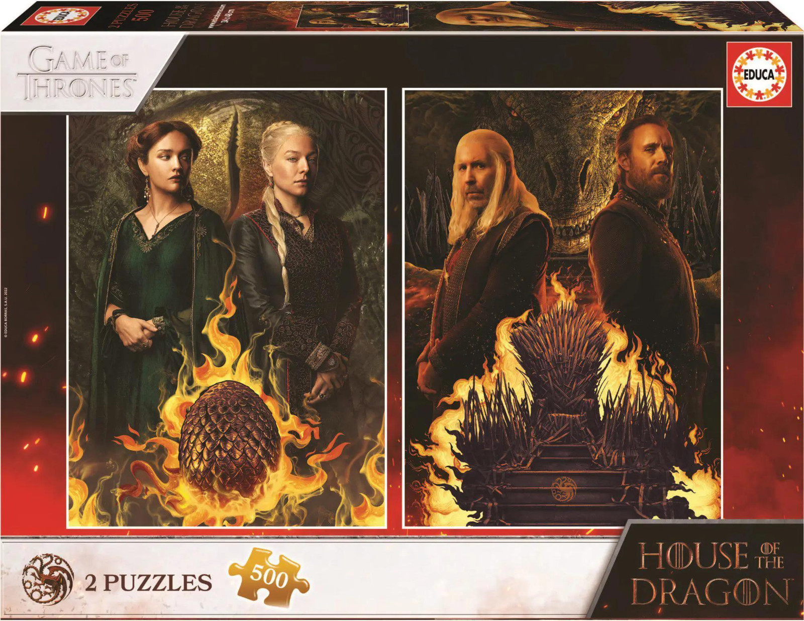 Educa Puzzel House of the Dragon 2x500 stukjes