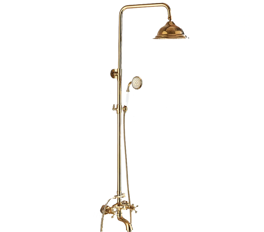 LAUFERI HELION goldene Wand-Brausemischer