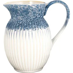 GreenGate Krug aus Steingut Alice, Ripple Blue, 1,5L
