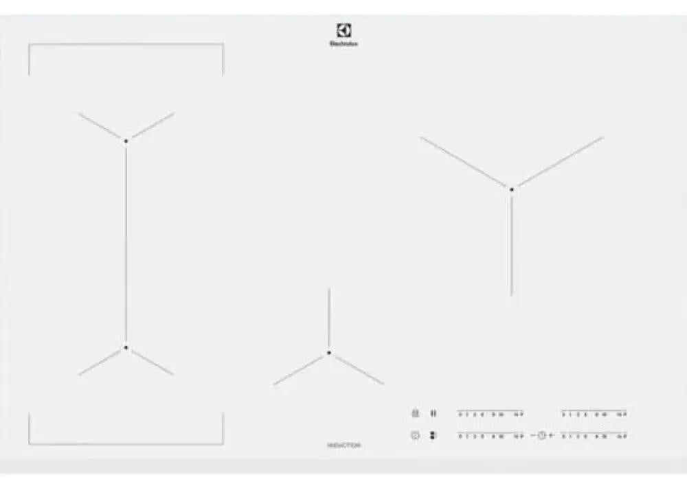 Electrolux EIV83443BW Inductiekookplaat met 4 zones, wit, inbouw