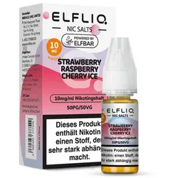 ELFLIQ – Strawberry Raspberry Cherry Ice NicSalt Liquid 10ml / 10mg