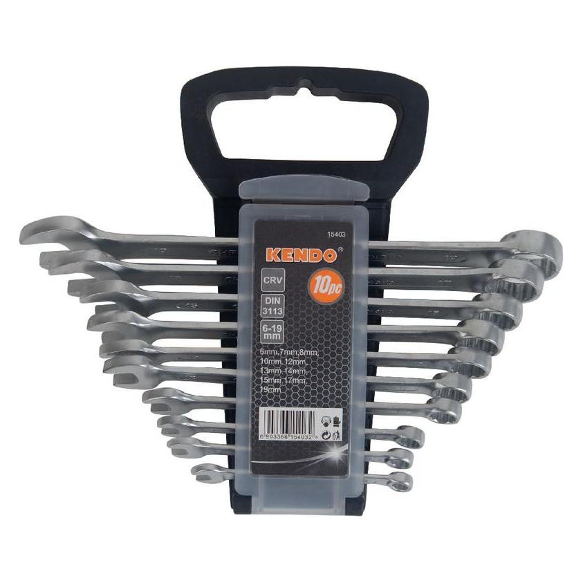 Kendo Ringmaulschlüsselsatz (10 mm, 12 mm, 13 mm, 14 mm, 15 mm, 17 mm, 19 mm, 6 mm, 7 mm, 8 mm) (43926233)