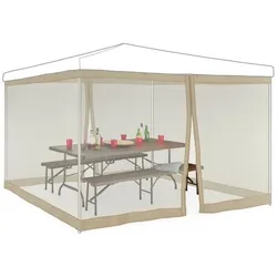 Relaxdays Moskitonetz für 3x3m Pavillon beige Beige