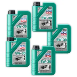 5x Motoröl LIQUI MOLY 1279 Gartengeräte Wintergeräte 5W-30 Motoröl mit Additiven 1L
