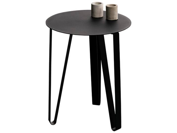 Xora Couchtisch, Schwarz, Metall, rund, eckig, Haarnadel, 40x50x40 cm, einfacher Aufbau, Wohnzimmer, Wohnzimmertische, Couchtische, Couchtische rund