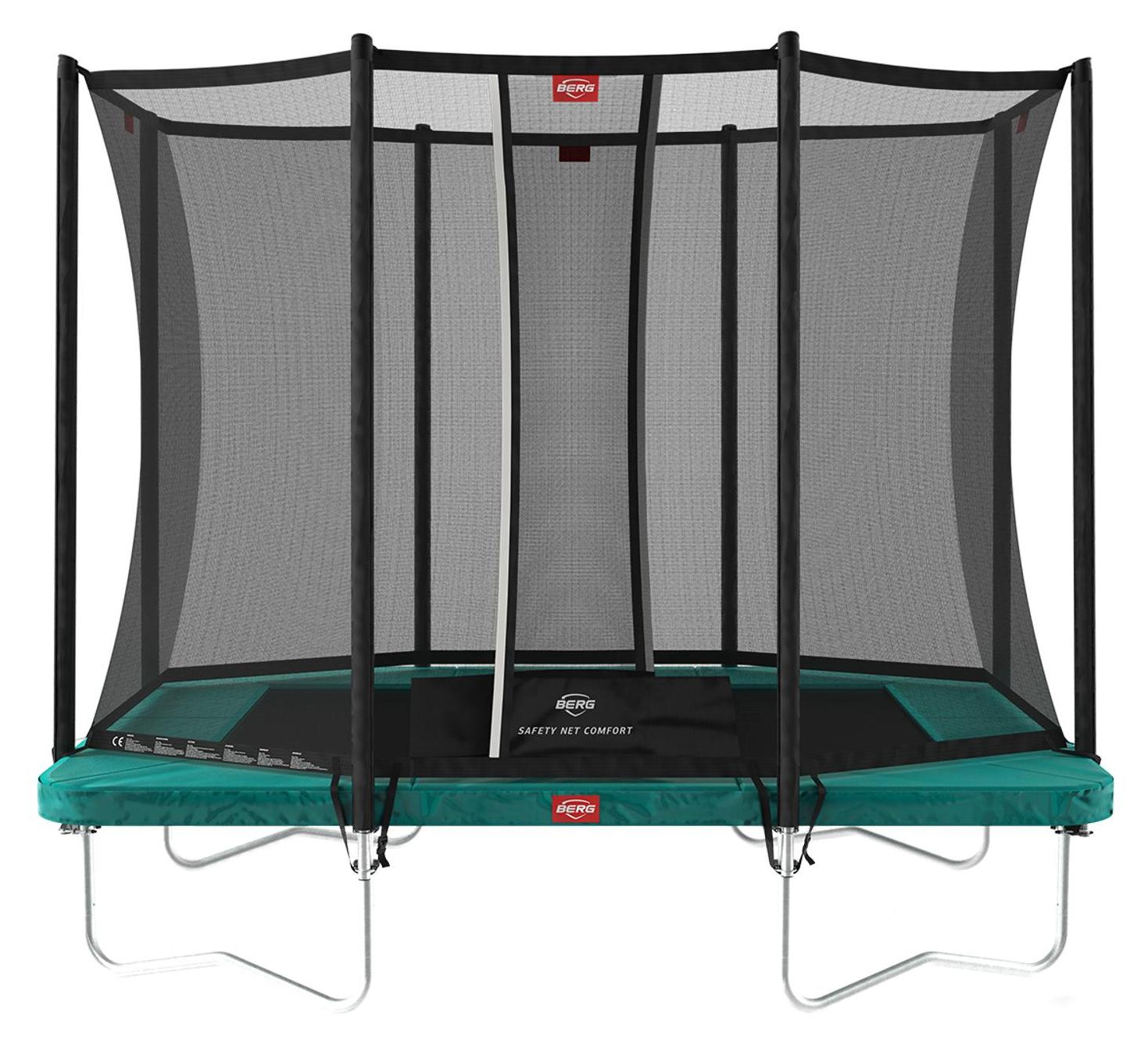 BERG Trampolin Ultim Favorit Regular 280 + Sicherheitsnetz Comfort Grün