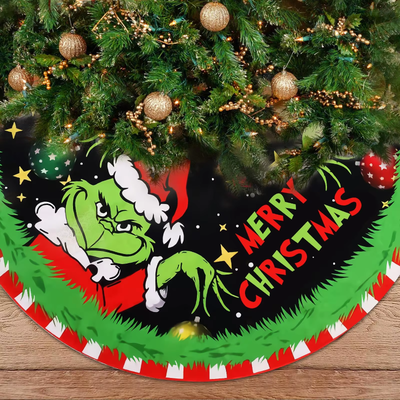 Youfap Market Green Monster Christmas Tree Skirt, Grinch Christmas Decor, Festive Atmosphere Home Decor For Indoors And Outdoors s