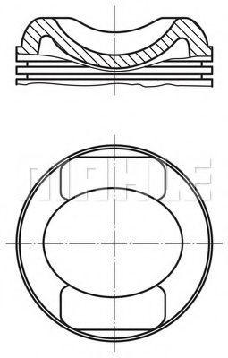 MAHLE 504 37 00 Kolben für PORSCHE 911 (993) 911 Cabriolet (993) 911 Targa (993)