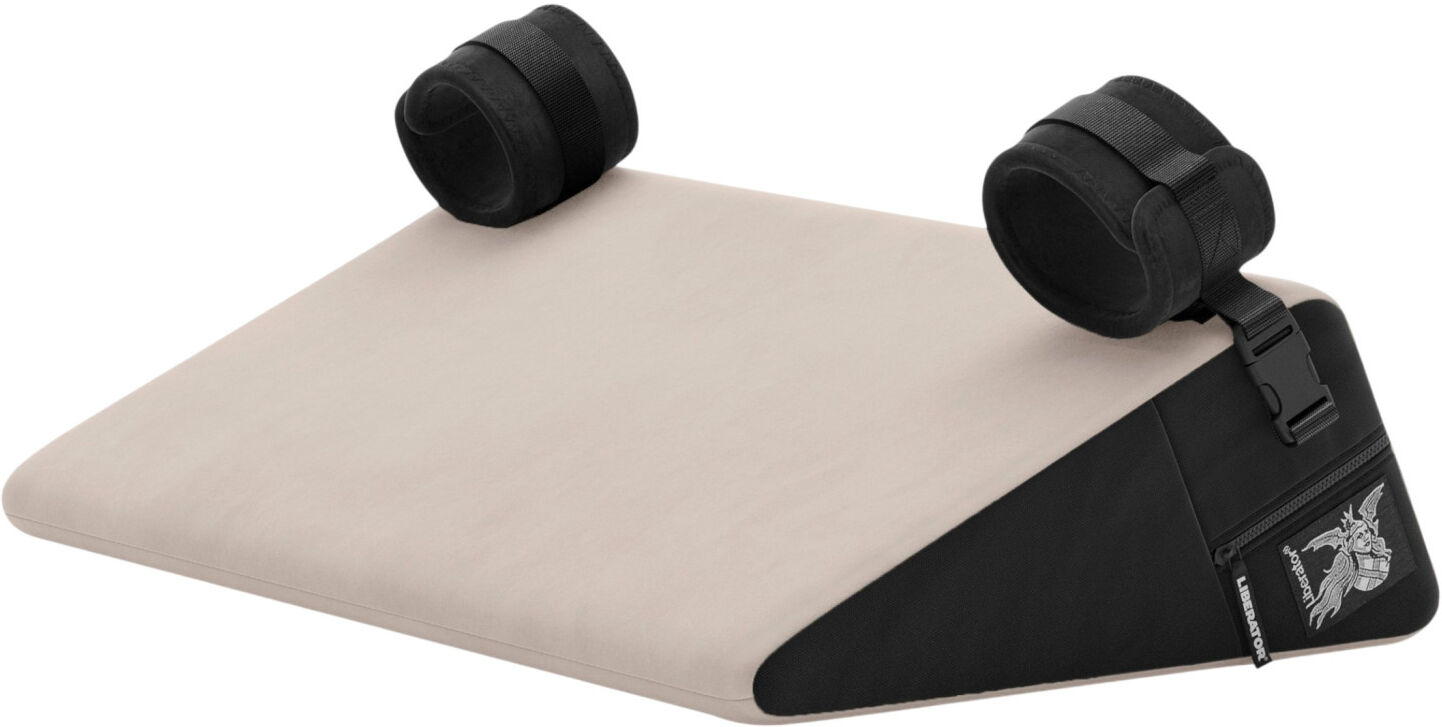Liberator Bondage - wedge positioning sex pillow with cuffs (white)