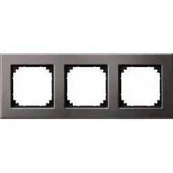 Merten Metallrahmen 3 fach rho/grau waage/senkrecht 475314