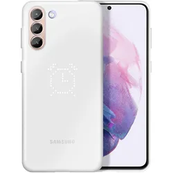 Samsung Smart LED Cover (Samsung Galaxy S21, Samsung Galaxy S21 5G), Smartphone Hülle, Weiss