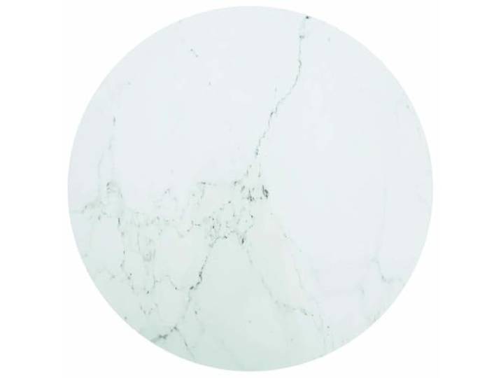 KGFHERENB Tischplatte Hartglas Ø80x1 cm Glasplatte Marmor-Optik Weiß Elegante Abdeckung in Steinoptik für Couchtische im Wohnzimmer sowie Beistelltische im Esszimmer, pflegeleicht und robust.