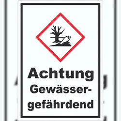 HB-Druck Aufkleber Gewässergefährdend Verunreinigung von Wasser A1 (594x841mm)