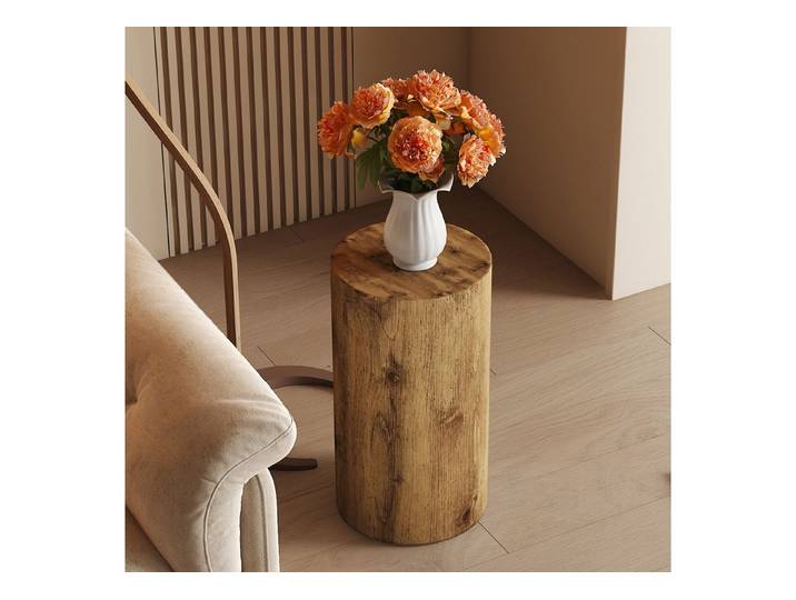 STILVORA Couchtisch Moderne Wohnzimmerdekoration Sofatisch runder Beistelltisch (Teetisch mit minimalistischem Design, Stabiles Material, Runde Kanten für mehr Sicherheit), Keine Montage erforderlich