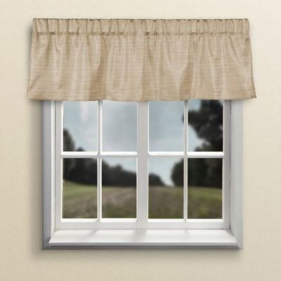 Ricardo Trading Llc Grasscloth Tailored Valance 54 x 15, 54 x 15, Champagne