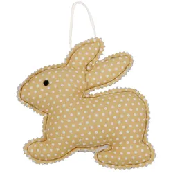 Krasilnikoff Oster Ornament, Bunnies, Osterhase Anhänger, 15x16 cm, dusty yellow