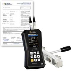PCE Instruments Ultraschall-Durchflussmessgerät PCE-TDS 200 SR-ICA inkl. ISO-Zertifikat Sensoren auf Schiene Speicher