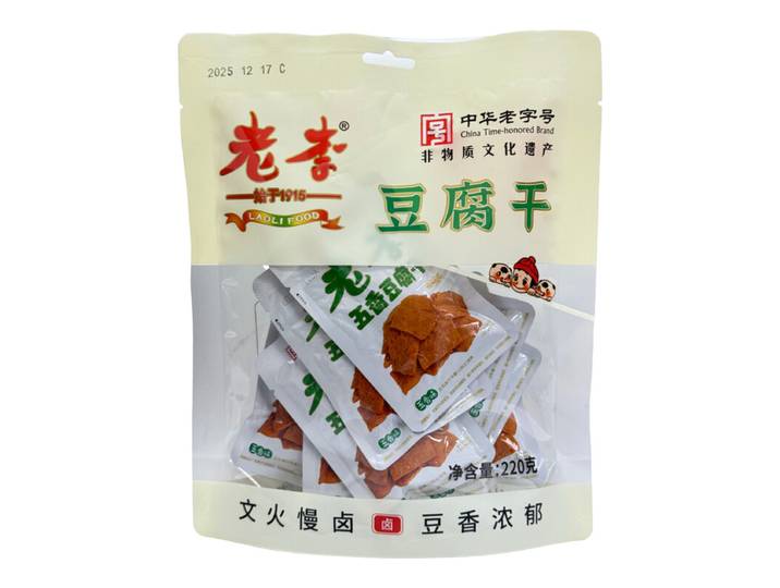 Laoli Tofu séché cinq-épices (tranches fines) 220 g