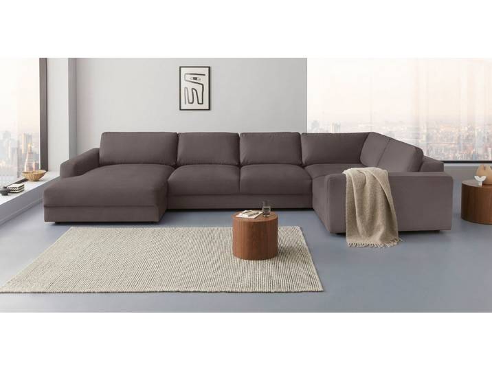Home affaire Wohnlandschaft Bloomfield, Mega Polsterecke, Breite 390cm, viel Platz, U-Form, In verschiedenen Größen bestellbar