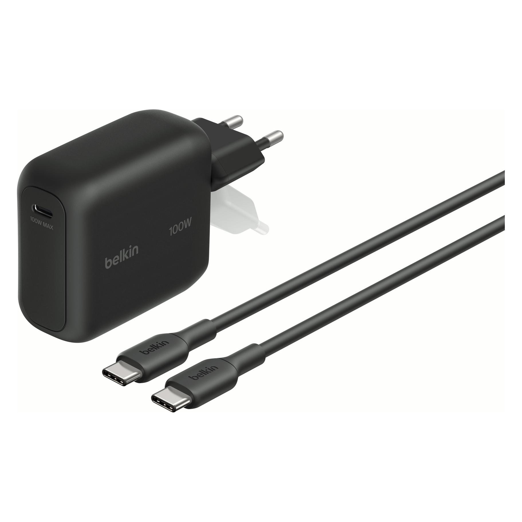 Belkin Boostcharge 100w USB-C Gan Lade (100 W, 1 Port) (WCH025KQ1.5BKB6)