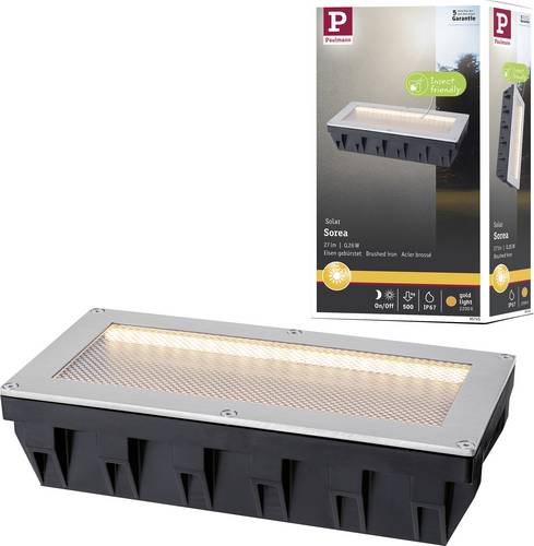 Paulmann 95745 Solar-LED-Boden-Einbauleuchte 0.26W Eisen (gebürstet)