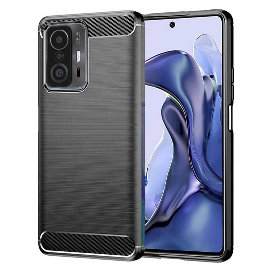 Techsuit - Carbon Silicone - Xiaomi 11T / 11T Pro - Black (Xiaomi 11T, Xiaomi 11T Pro) (56338917)