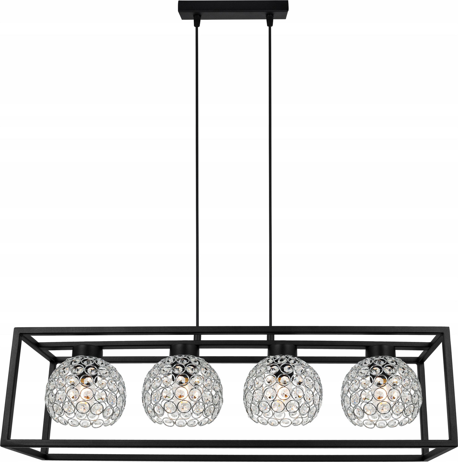LIGHT HOME LH Hanglamp met kooi en kristallen bol
