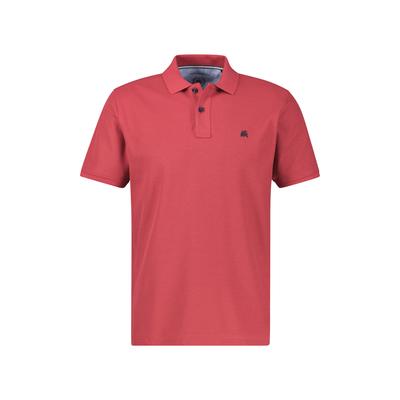 Poloshirt LERROS "Poloshirt in großen Größen aus Cool-&-Dry-Gewebe", Herren, Gr. 4XL, rot (muted rot), 60% Baumwolle, 40% Polyester, ohne Ausschnitt, Shirts