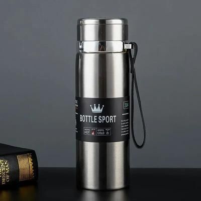 Inspire Curations 1L Stainless Steel Thermal Water Bottle Vacuum Insulated Thermos For Hot & Cold Drinks steel