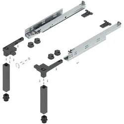 SPACE STEP Set, Kunststoff / Stahl, NL=460 mm, oriongrau matt
