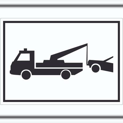 HB-Druck Widerrechtlich abgestellte Fahrzeuge Symbol Aufkleber A0 (841x1189mm)