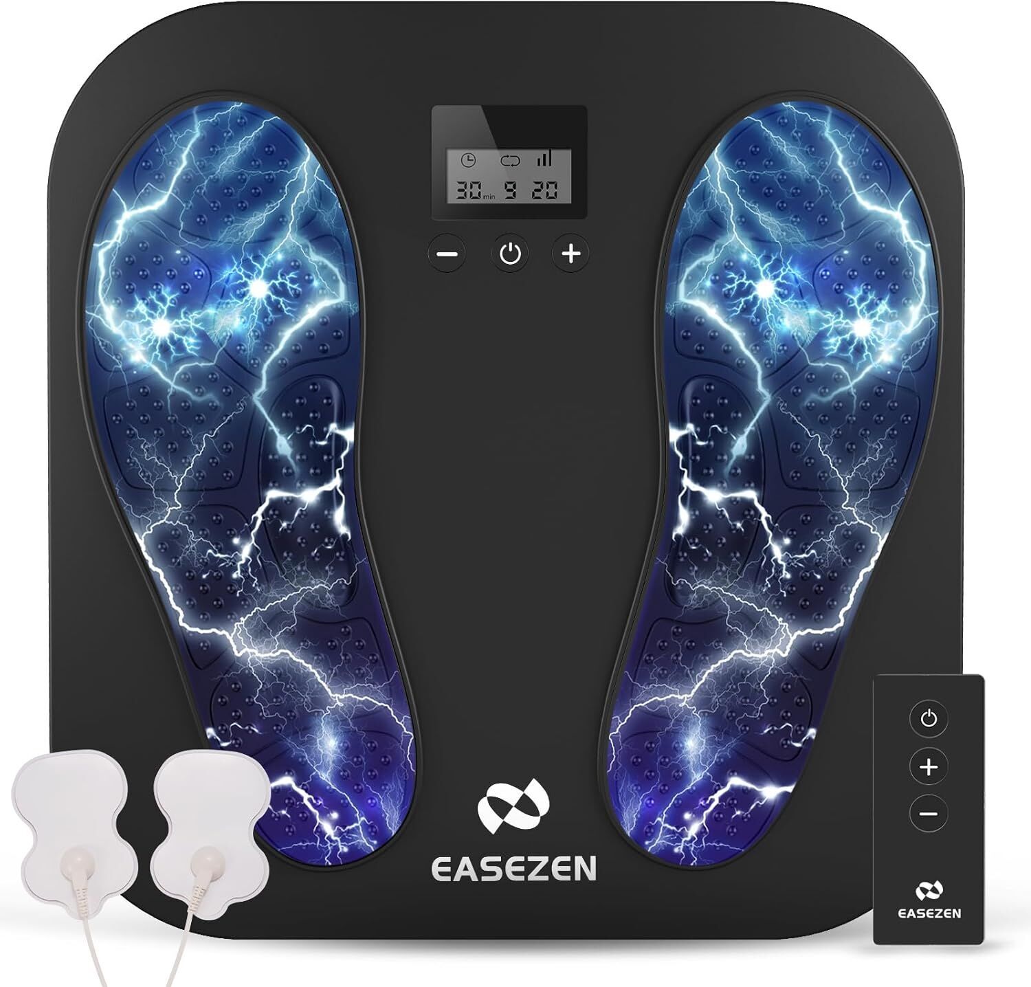 EaseZen wiederaufladbarer EMS/TENS-Stimulator für Füße und Beine   schwarz - Refurbished