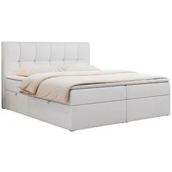 BOXBETT RICO 180/200 Weiß Kunstleder - H3